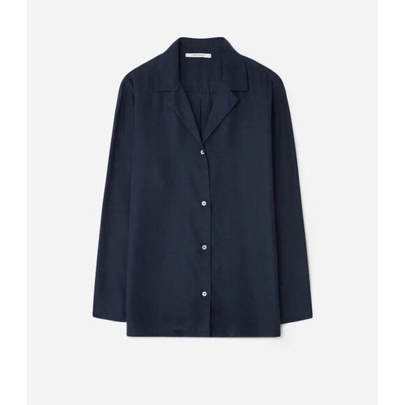 A Day’s March Hurst Camp-Collar Lyocell Shirt Long Sleeve Button Down 38 Medium - Picture 2 of 10